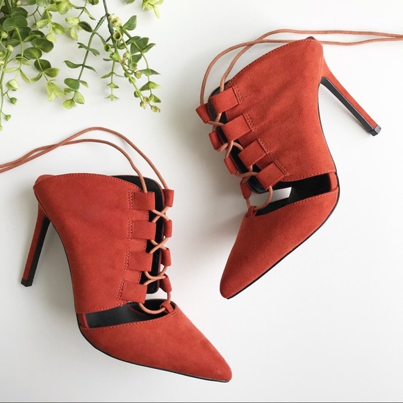 NWOT Nasty Gal | Point It Out Lace-Up Heels | 7.5 - Picture 4 of 12